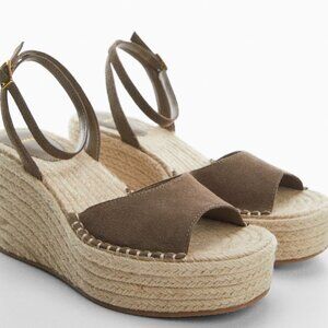 Mango Wedge leather sandals